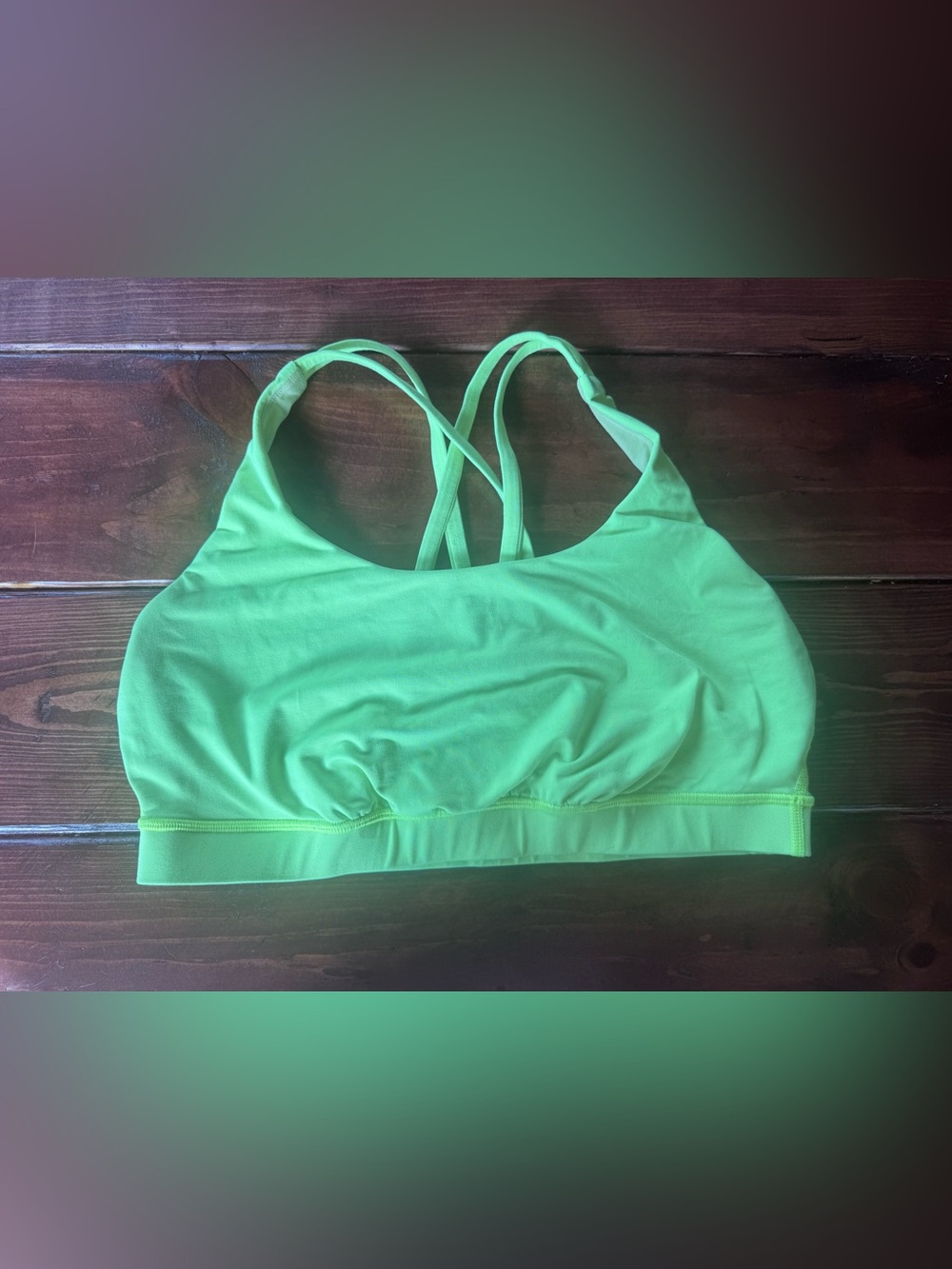 Lululemon Energy Bra Medium Support Highlight Yellow Size 12 B-D Cup